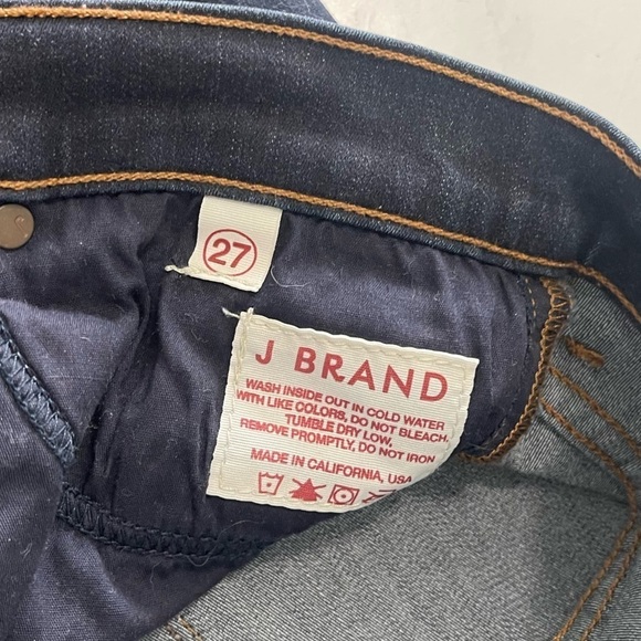J Brand Starless Dark Wash Slim Boot Leg Jeans 27 Retro Y2K Style Elena Gilbert - Picture 9 of 10